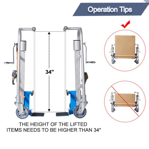 Furniture and Crate Mover, Mechanical Equipment Moving Dolly 1210lbs Capacity,Used for Safely Transporting Cabinets, Furniture, and Crates - Sold in Pairs