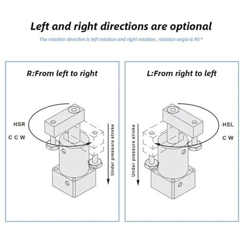 Cylindre de serrage rotatif à 90° SRC25 aluminium haute rigidité