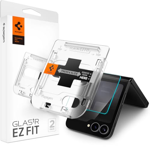 Spigen Tempered Glass Screen Protector [GlasTR EZ FIT] designed for Galaxy Z Flip 7 FE/Galaxy Z Flip 6 [2 Pack]
