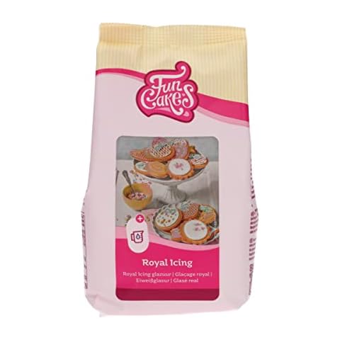 FunCakes Mix für Royal Icing, einfach zu verwenden, zum Dekorieren von Kuchen und Keksen, schöne Glasur, nur Wasser hinzufügen Cover