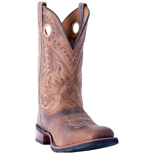 Laredo Dan Post Tan Kane Broad Square Toe Mens Western Boots 78122