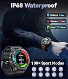 GPS Smart Watch for Men with Call-1.43'' AMOLED Display,Fitness Watch with 70+ Sport Modes/Health Monitor,Outdoor Smartwatch with LED Flashlight/Altimeter/Compass,IP68 Waterproof for iOS Android - Image 4