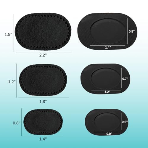 Image of Promifun Bunion Pads to Wear with Shoes - Moleskin Protect Feet for Men and Women - Water-Resistant Self-Stick Adhesive - 27 ct Bunion Cushion (Black)