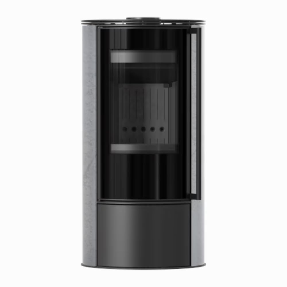 KRATKI Stufa a legna in acciaio ERIK 5,5 kW Ø150 A Ecodesign vetro ceramico