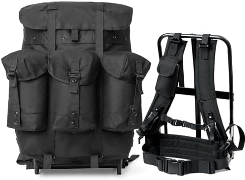 MT Alice Pack military rucksack with external frame and 40 lb load capacity