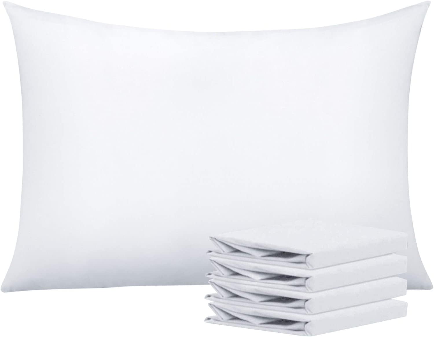 Egyptian Cotton 500 Thread Count Luxurious 2 PC Pillow Cases Emperor Size 20" x 42"(Inches) -White Solid. Dimension in CM (51 cm x 107 cm)