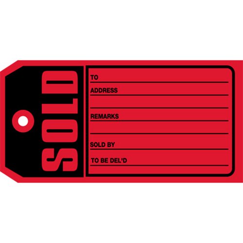 Aviditi Sold Tags, 4 3/4