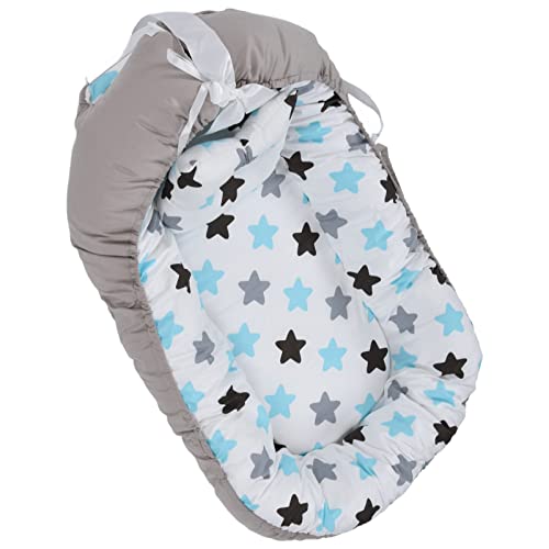 Espreguiçadeira de bebê adorável espreguiçadeira de recém-nascido portátil com almofada de bebê para