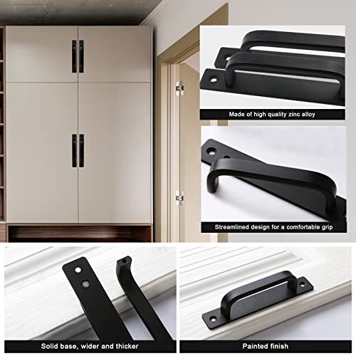 Yitexin 2 Pack Barn Door Handles, 5.79" Sliding Barn Door Pull Handle, Cabinet Door Handle With Screws, Heavy Duty Pull Push Door Plate Handle For Wardrobe Drawer Closet (2 Pack) #TOP3
