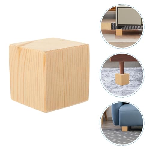 Elevadores de madera para cama y sofá, tacos de 6 cm de altura para patas de mesa y muebles 5