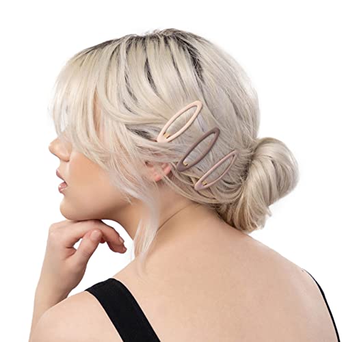 Kitsch Enamel Matte Snap Clips For Hair - Snap Hair Barettes For Thin Hair | Hair Snap Clips For Thick Hair | Snap Hair Clips For Women | Hair Pins For Girls | Kids Hair Clips, 4Pc (Terracota) #TOP1