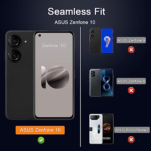 Screen Protector for Asus Zenfone 10 for Tempered Glass, Pack of 2 Protective Glass and 2 Camera Protection for Asus Zenfone 10, 0.33 mm HD Film, 9H Hardness, Anti-Scratch, Anti-Bubble, Tempered
