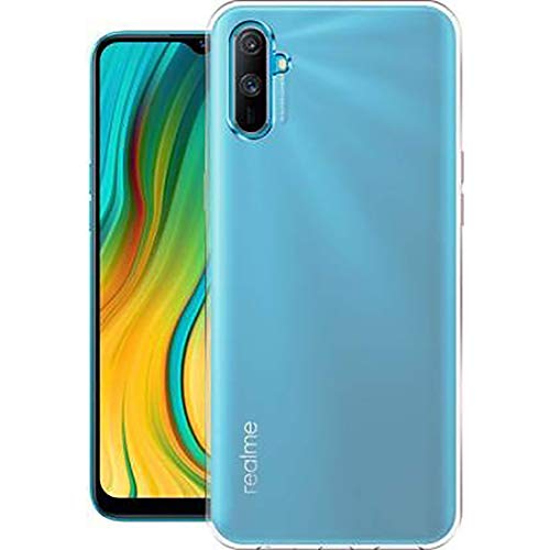 Image of Amazon Brand - Solimo Mobile Cover for Realme C3 / Narzo 20A (Soft & Shockproof Back Case with inbuilt Cushioned Edges), Transparent