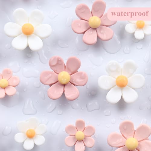 Imanes decorativos 3D flor fuerte paquete 24 unidades miniatura 4