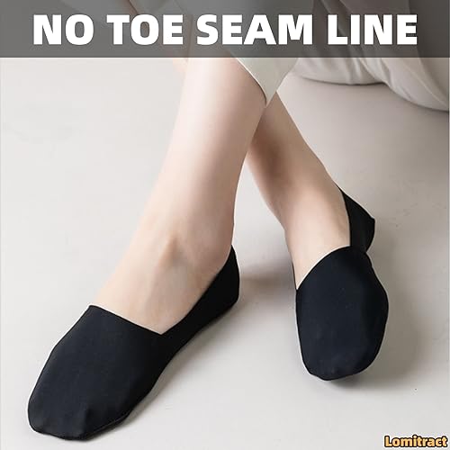 Image of Lomitract Thin No Show Socks (Women 5-12), Made of Ice Silk Surface on the Surface & Cotton on the Bottom