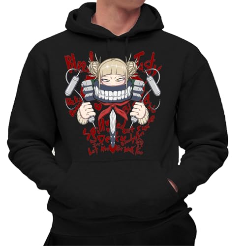 the Fan Tee Sudadera Adulto con Capucha de Hombre Dibujos Animados My Hero Academia Deku Plus Ultra Boku no Hero Toga Himiko 016 XXL