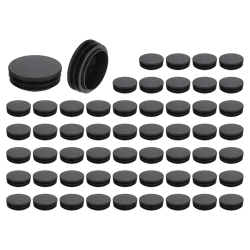 uxcell Round Plastic Plug,48mm(1.89") OD Furniture Leg Pipe Insert 56Pcs