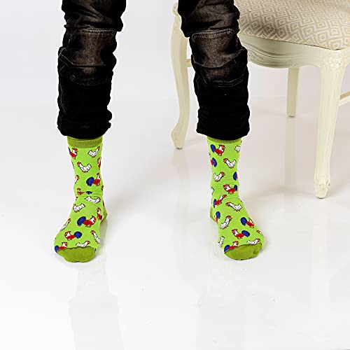 ZICCI Man Mid Calf Crew Socks Crazy Fun Cute Animals Design Casual Fancy Cotton Size 9 13 Fun Colorful Art men2