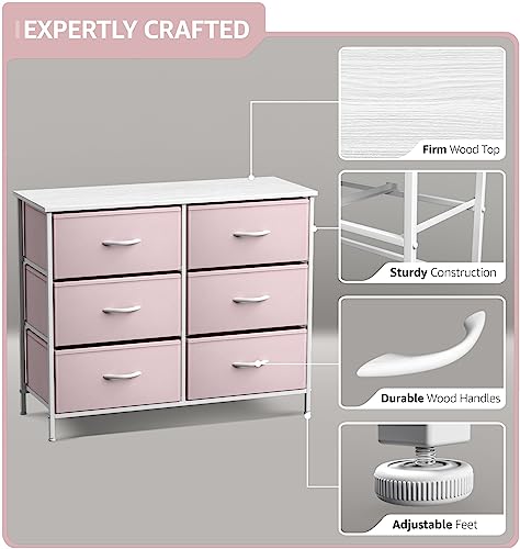 image for Sorbus Dresser with 6 Drawers - Furniture Storage Tower Unit for Bedro