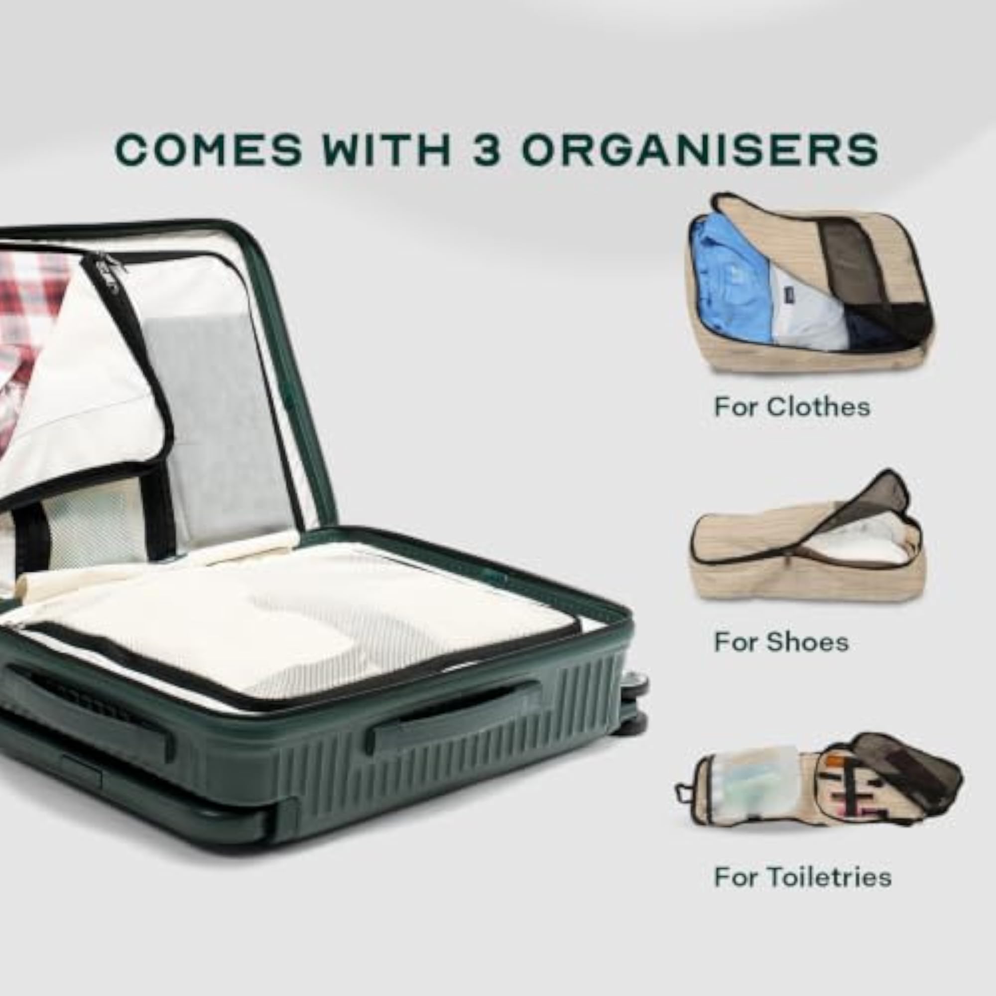 Rover Pro Trolley Bag Set of 3, Hard Shell Polycarbonate Luggage