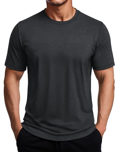 MAGCOMSEN Men's Dry Fit Workout Shirts Short Sleeve Tee Shirts Moisture Wicking Athletic Running Performence Tshirts