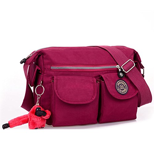 Sac en bandoulière en tissu lavé main style messager unique