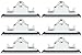 Rilney Clipboard Clips, 5.75 Inches Wide, 3.375 Inches Between Mounting Holes, No Logo Imprint On Clips (Plain Front), RLN-HCC (6)