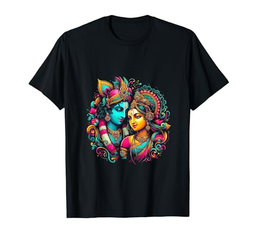 Seigneur Shri Krishna Radha Rani Radhika Krishna Amoureux T-Shirt
