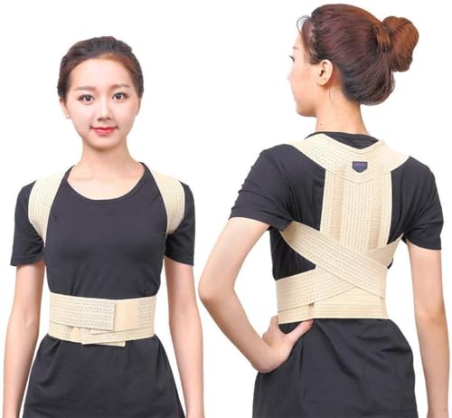 CHUTD Haltungskorrektur für Frauen, verstellbare Schlüsselbeinstütze, perfekt für die Schulterstütze, Korrektur des oberen Rückens, medizinischer Kyphosetrainer unter Kleidung, L