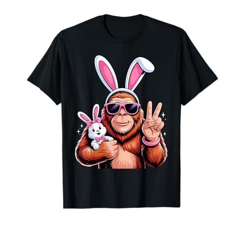 Funny Easter Day Bigfoot Bunny Sasquatch Happy Easter Day T-Shirt