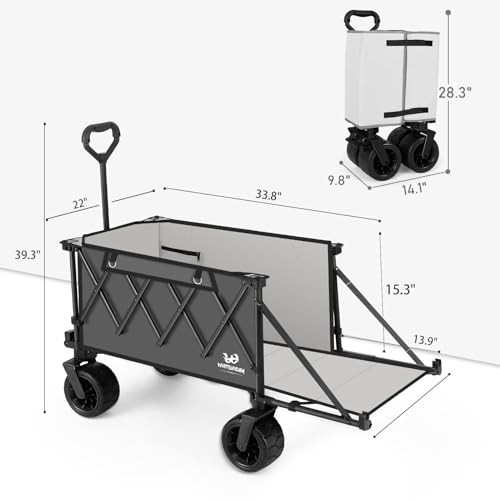 WHITSUNDAY - アウトドアワゴン 【後部展開可】特大容量300L 耐荷重