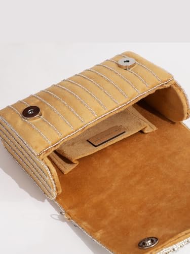 Image of THE TAN CLAN Grace Beige Flap Over Clutches for women Bag for Women- Elegant Evening Handbag, Stylish Purse, Perfect for Parties, and Special Occasions