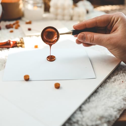 PATIKIL Siegelwachskugeln, 520 Stück Wachs Siegelstempel Briefumschlag Brief Wachs Siegel Perlen Einzelfarbe für Stempelversiegelung und DIY Handwerk, Dunkelrot