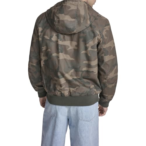 Image of Levi's Men's Workwear Cotton Canvas Hooded Bomber Jacket