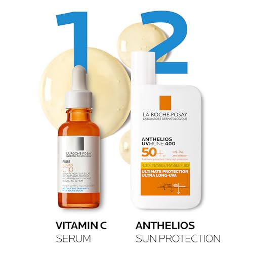 La Roche Posay Anthelios UVmune 400, Fluido Invisibile SPF50+, Per Tutti i Tipi di Pelle, Protezione Estrema Anti-UVA Ultra Lunghi, Resistente ad Acqua, Sabbia e Sudore, Con Acqua Termale, 50 ml