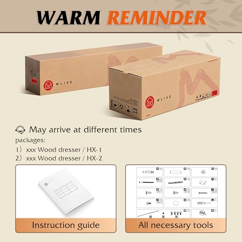 WLIVE 9 Drawer Dresser for Bedroom, 63" Wide Large Wood Chest of Drawers Organize with Sturdy Metal Handle, Modern Dresser for TV Stand, Living Room Office, Hallway, Ball Bearing Slide, Grey Oak