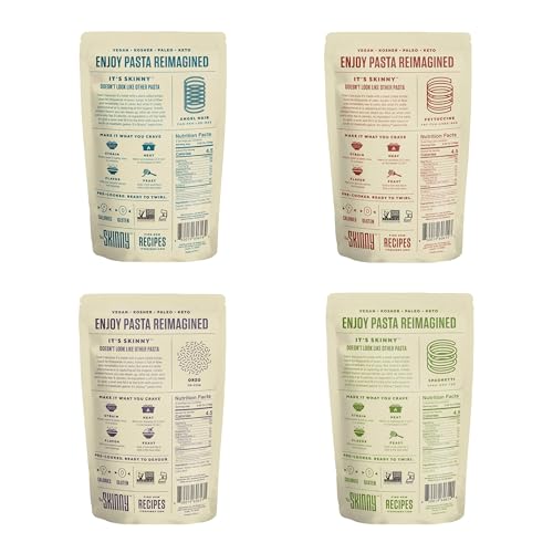 It’s Skinny Pasta Variety Pack - Pre-cooked Low Carb Pasta, Konjac Shirataki Noodles, Gluten Free Pasta, Vegan and Keto-Friendly (6-pack)