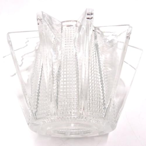 Lampenschirm 110 160 40 mm 1x Glas klar Zacken Struktur Lampe Space Ersatzschirm