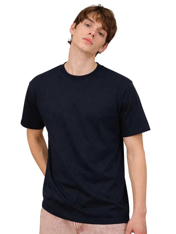 Image of Sleepynuts Men's Regular Fit Round Neck Half Sleeves Solid Casual Wear T-Shirt
