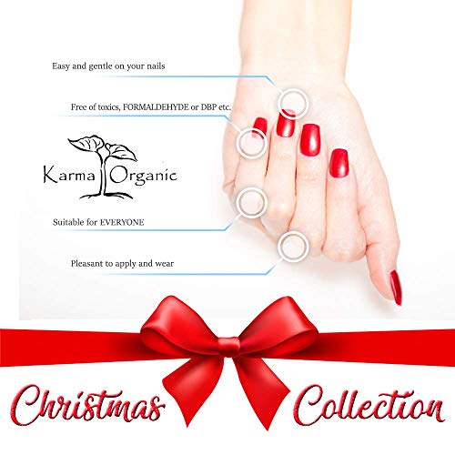 Karma Organic Beautiful Natural Nail Polish Set- Non-Toxic Nail Art, Vegan and Cruelty-Free Nail Paint (Pack of 7)