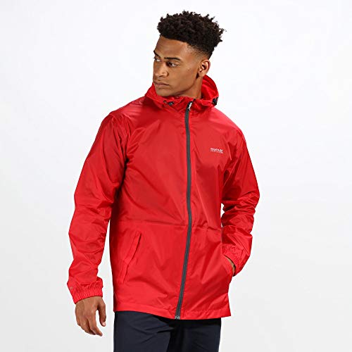 Regatta Veste Technique compactable Pack IT III imperméable, Respirante et légère avec Capuche Fixe réglable Jackets Waterproof Shell Homme, Burnt Salmon, FR (Taille Fabricant : XL) - Image 4
