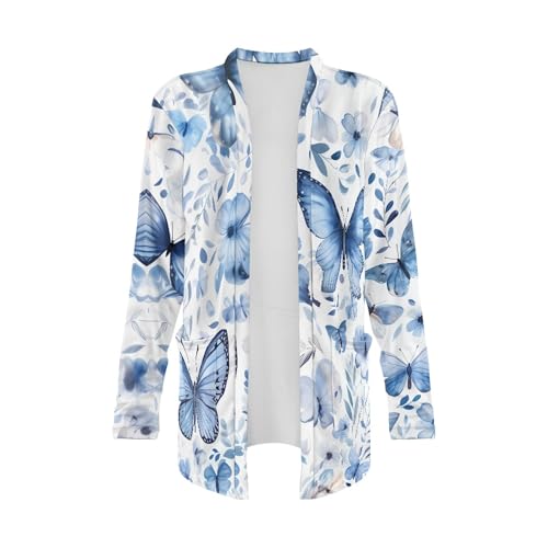 Image of Cardigan Sweaters for Women Long Sleeve Cardigan Soft Drape Open Front Fall Dusters V-Neck Jackets Dressy Loose Coat