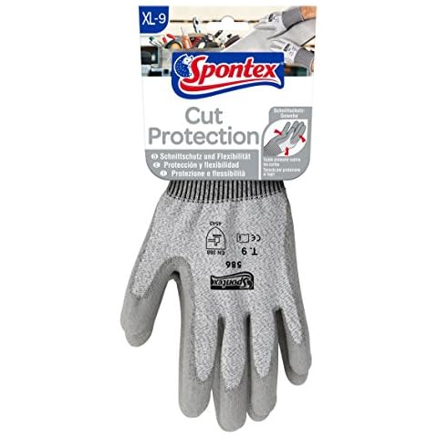 Spontex Cut Protection Work Gloves with High Safety Cover