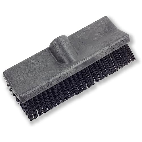 Image of SPARTA 40423EC03 Plastic Floor Scrub Brush, Wall Brush, Equipment Brush With Nonabsorbent Bristles For Industrial Kitchens, Hospitals, Commercial Cleaning, 10 Inches, Black, (Pack of 2)