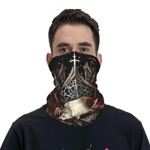Balaclava Negro con Rosa Gótica Skull para Mujer y Hombre, Mascarilla de Cuello Elástica Transpirable para Motocicleta, Ciclismo, Esquí y Fiesta miniatura 2