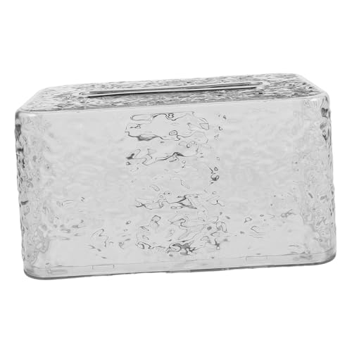 SOLUSTRE Caja De Pañuelos Cajas De Pañuelos Dispensador De Papel Tisú De Escritorio Porta Pañuelos De Granja Servilletero De Baño Cubierta De Tejido Estuche De Tejido El Plastico Silver