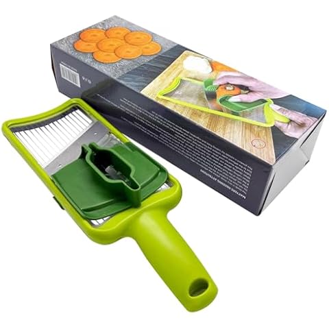 Multi Handheld Mandoline Slicer, Adjustable Stainless Steel Blade, Slicer Vegetable Cutter with Comfort Grip, Veggie Chopper & Cheese Grater for Speedy Slicing of Fruits and Vegetables Cover