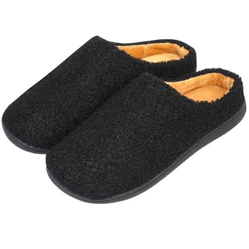 Anmerl Women's Slippers Memory Foam Winter Warm Slip-On House Shoes with Plush Lining & Non-Slip Rubber Soles for Indoor Outdoor