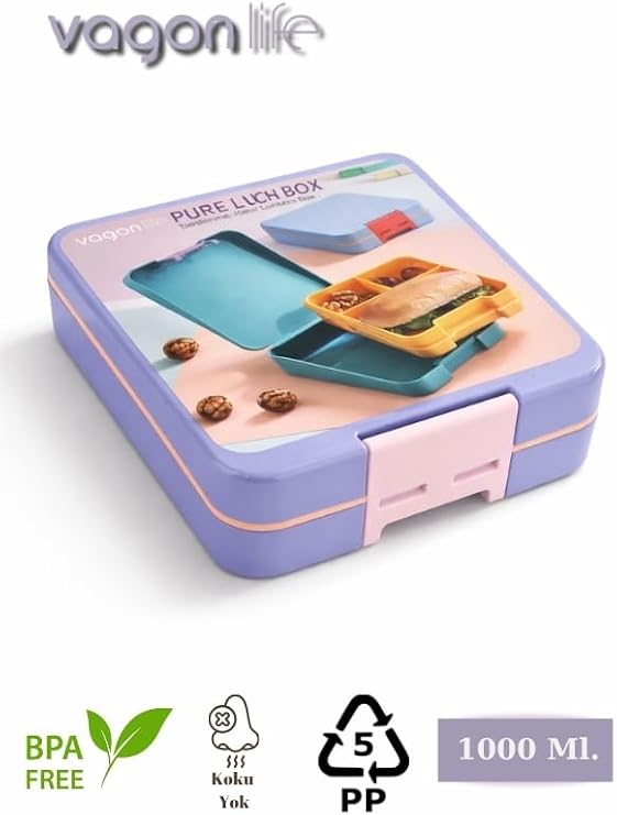 Vagonlife Beslenme Kutusu - Pure Lunch Box - 1 Litre (Lila)