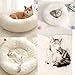 Katzenbett Hundebett Flauschig Waschbar rund Katzenkissen Hundekissen Plüsch Haustierbett Donut Hundekorb Katzenkorb für Katzen und kleine mittelgroßen Hunde (70CM, Weiß)